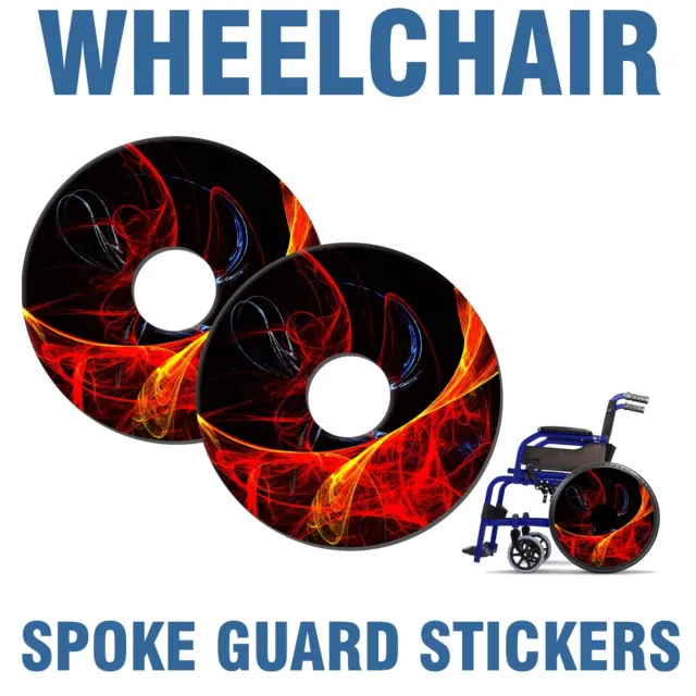 Wheelchair Spoke Guards Graphics Self Adhesive Stickers  Personalised Name