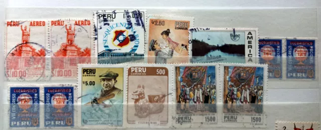 Briefmarken Sammlung Peru gestempelt 1960er bis 1990er Jahre