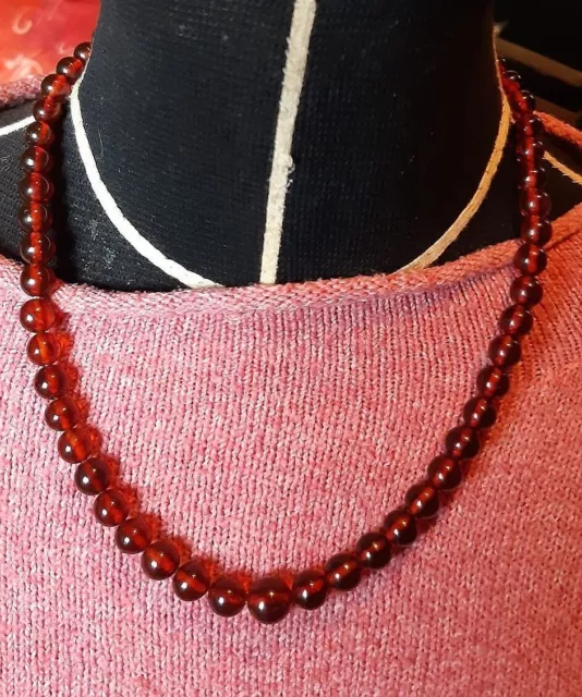 Halskette Modeschmuck Perlenkette mit Braunen Kunststoffperlen