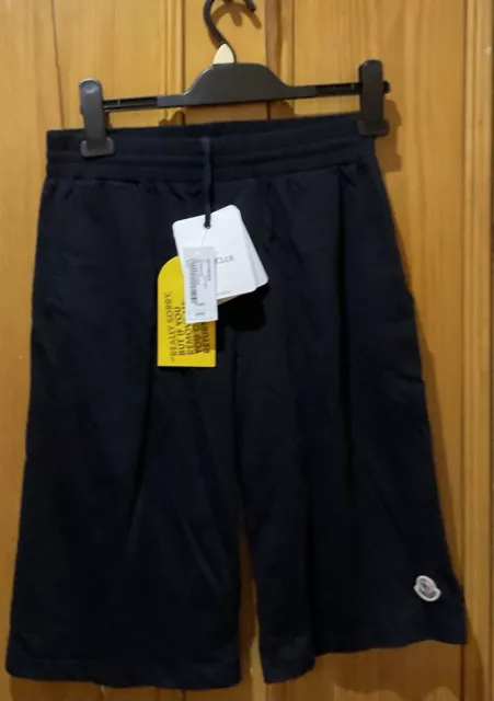 Pantaloons Moncler nuovi con etichette 14 anni neri. Vita elastica