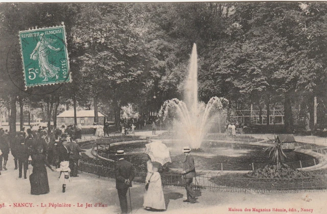 CPA 54 NANCY La Pépinière Le Jet d'Eau