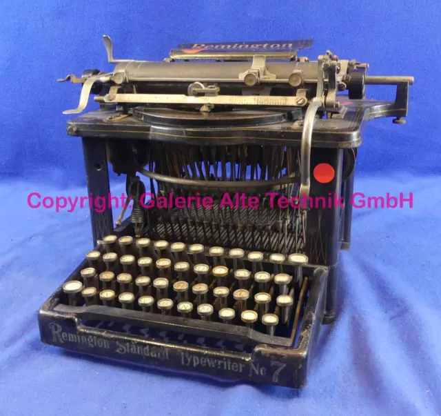 Remington Schreibmaschine Modell 7 alt antik Unteranschl.- Samlg. Franken - 2794