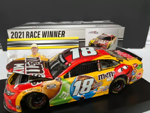 Kyle Busch 2021 M&M's Mix KANSAS RACED WIN  Joe Gibbs Camry #18 NASCAR 1/24