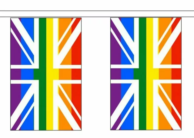 UNION JACK RAINBOW UK LGBTQ Pride Flag Bunting - 6m With 20 Flags £11. ...