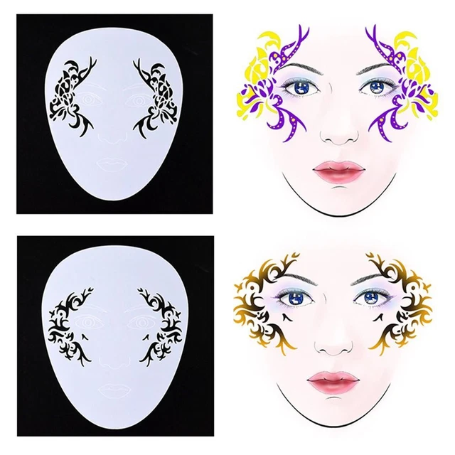 ANIMAL PRINT BODY Painting Stencils White Face Tattoo Party Makeup
