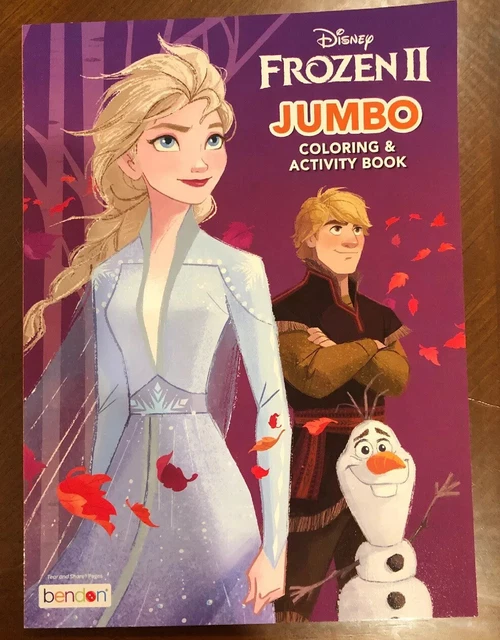 DISNEY FROZEN II Jumbo Coloring and Activity Book plus 4 Full Sticker