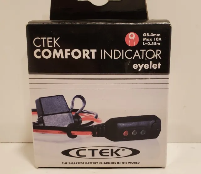 CTEK 56-382 Comfort Indicator Eyelet for M8 Top Post Batteries , Black Red