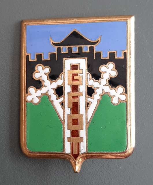 INSIGNE INDOCHINE GO CONG Cochinchine Garde Police Gendarmerie 24x17 mm EUR 999,99 - FR