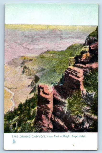 The Grand Canyon Arizona AZ Postcard View East Of Bright Angel Hotel Tuck c1905