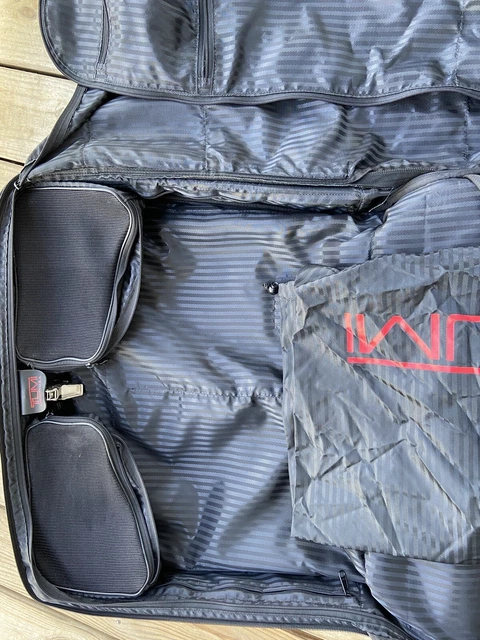 TUMI Black Alpha Ballistic Nylon Wheeled Garment Bag Luggage 22032DH 24x23x12 9