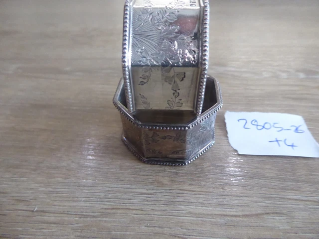 Hukin & Heath ANTIQUE MATCHING PAIR Solid Sterling Silver Napkin Rings