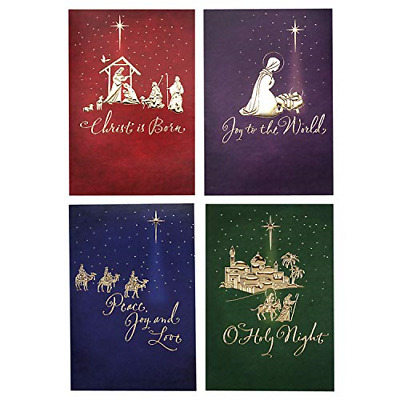 Image Arts Religious Boxed Christmas Cards Assortment 4 Designs, 24 Christmas