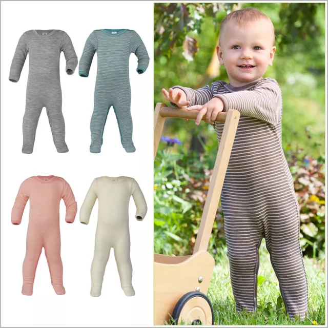 ENGEL Footed Sleep and Play Pajamas Romper, Organic Merino Wool, 0-24 months