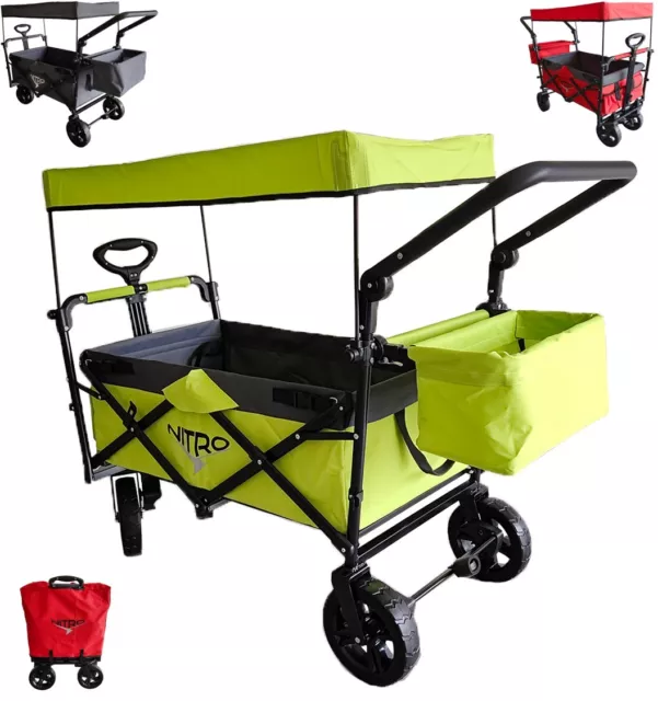 NITRO Carro carrito de mano plegable trasporte para niños el jardín pícnic y