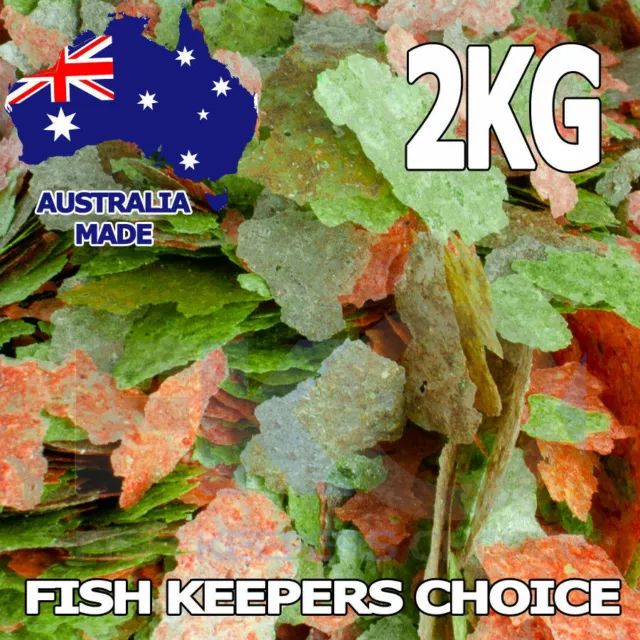 FKC Premium Bulk Cichlid Aquarium Flakes Fish Food Flake Feed AUSTRALIA MADE 2KG