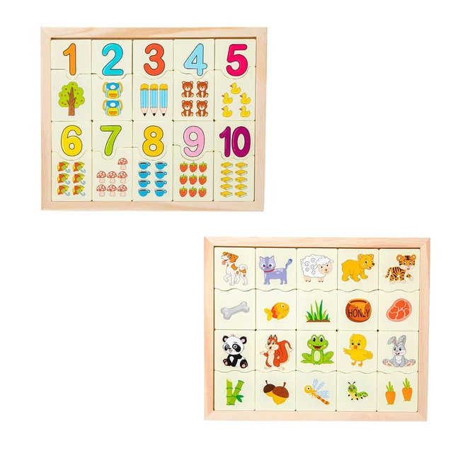 Puzzle Labyrinthe Montessori En Bois – Jeu De QI Avec 12 Cartes Recto-Verso Pour Enfants 3-8 Ans – Cadeau Anniversaire Éducatif