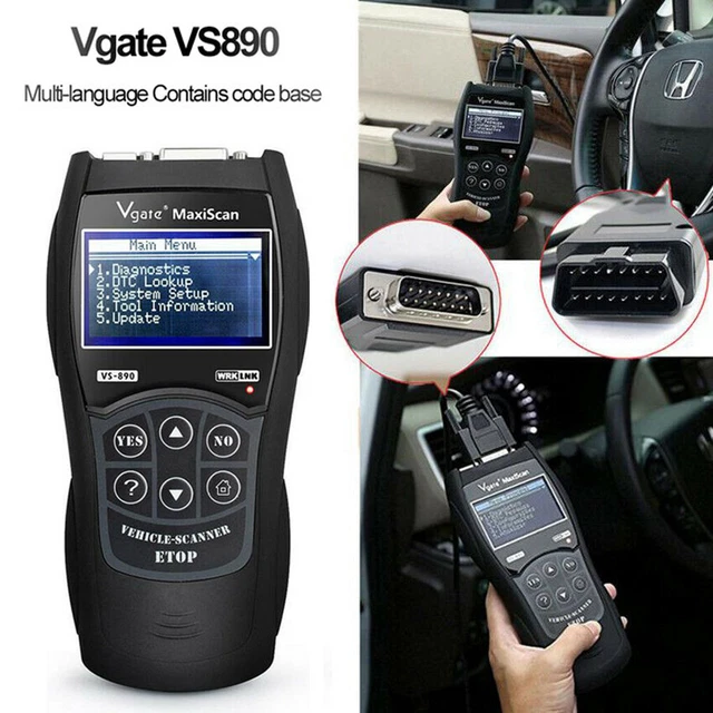 Strumento diagnostico VS890 scanner automatico Vgate OBD2 CAN-BUS lettore di codici auto guasti