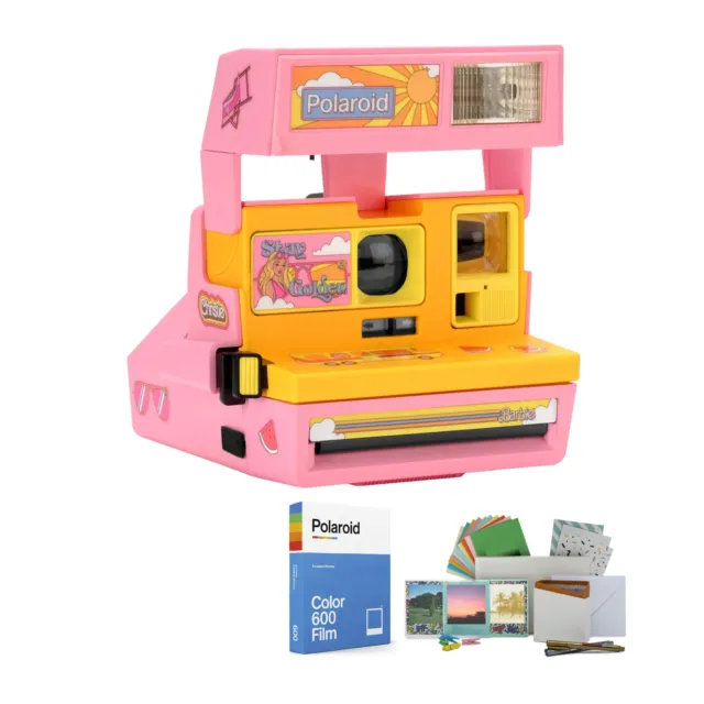 Polaroid 600 Instant Film Camera Malibu Barbie with Film and Film Kit
