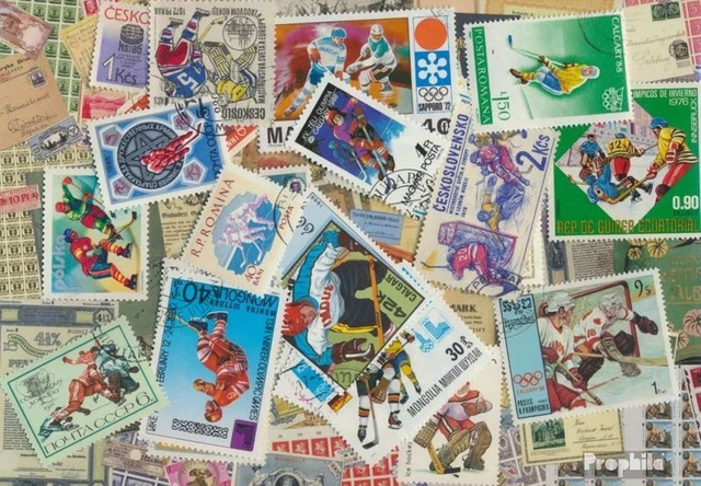 Motive Briefmarken 25 verschiedene Eishockey Marken