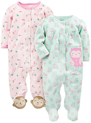 Simple Joys by Carter's Baby Mädchen Baumwolle Druckknopffuß Schlaf und Spiel Packung...