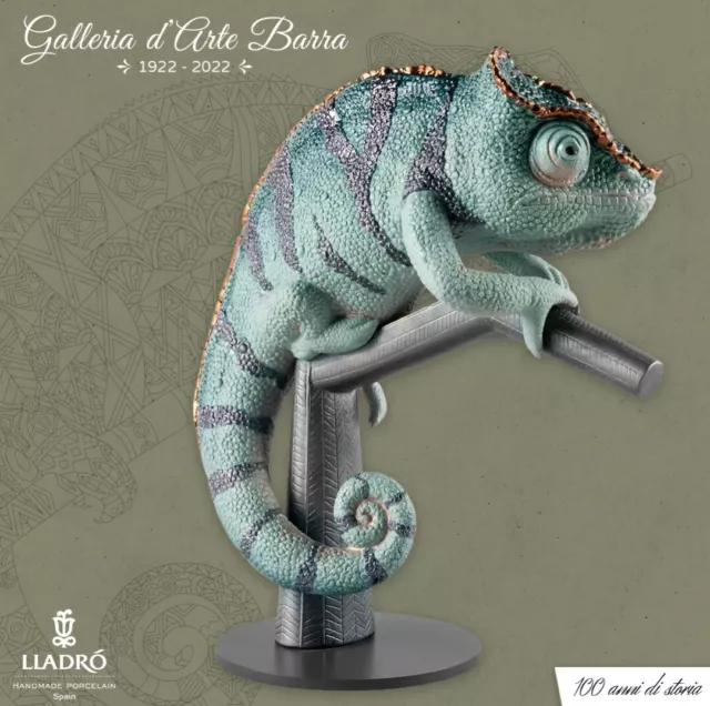 Lladró Porzellan Lladro. Tier, Reptil Scultura. Die Chamäleon 2