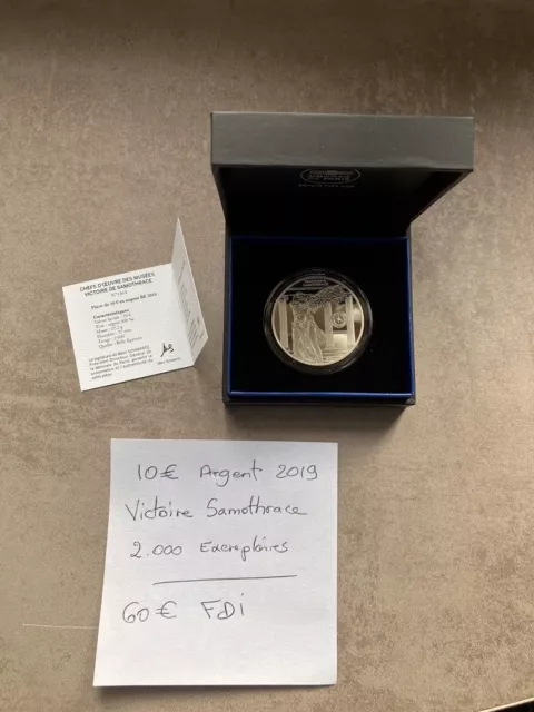 Monnaie 10e BE ARGENT Samothrace 2019