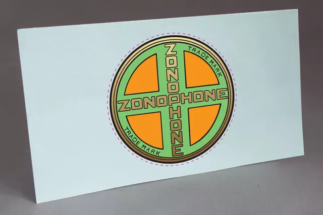 Pre Cut Water Slide Decal Zonophone Logo For Phonograph, Gramophone