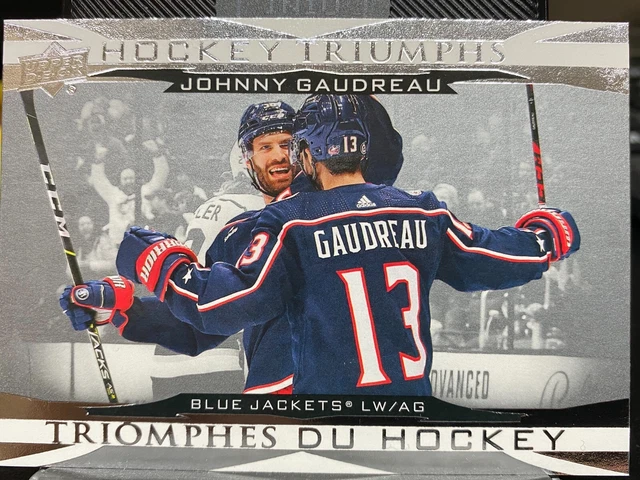 2023-24 TIM HORTONS UD Johnny Gaudreau Blue Jackets Hockey Triumphs ...