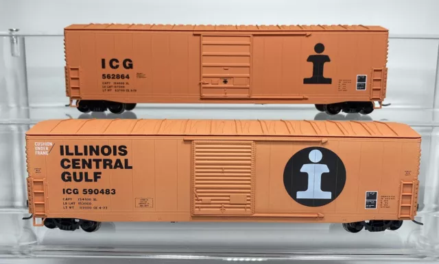 HO Scale Train Boxcar Illinois Central Gulf ICG 590483 ICG 562864