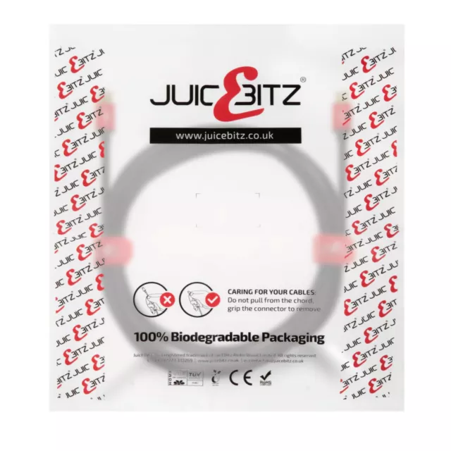 JuicEBitz® USB C auf C Schnellladen Typ-C Ladekabel Daten Sync Kabel 3