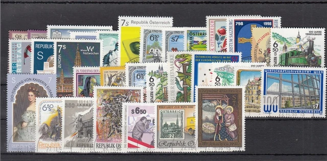 ÖSTERREICH, 1998 kpl. Jahrgang gestempelt, (36472)