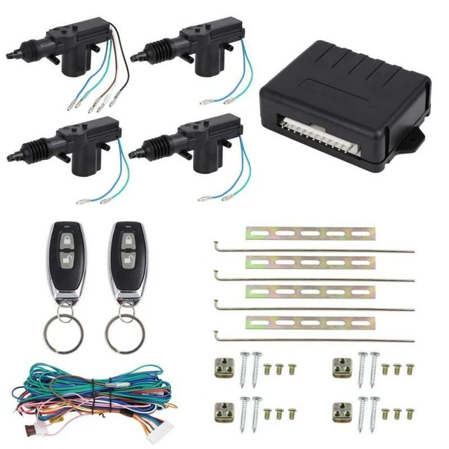 4 Door Power Central Lock Kit with 2 Keyless Entry Car Remote Control Conversion