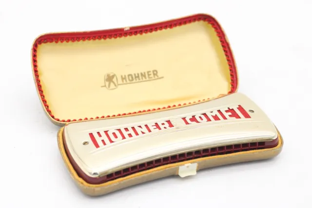 M. Hohner Comet Harmonika Mundharmonika Vintage Made in Germany mit Etui