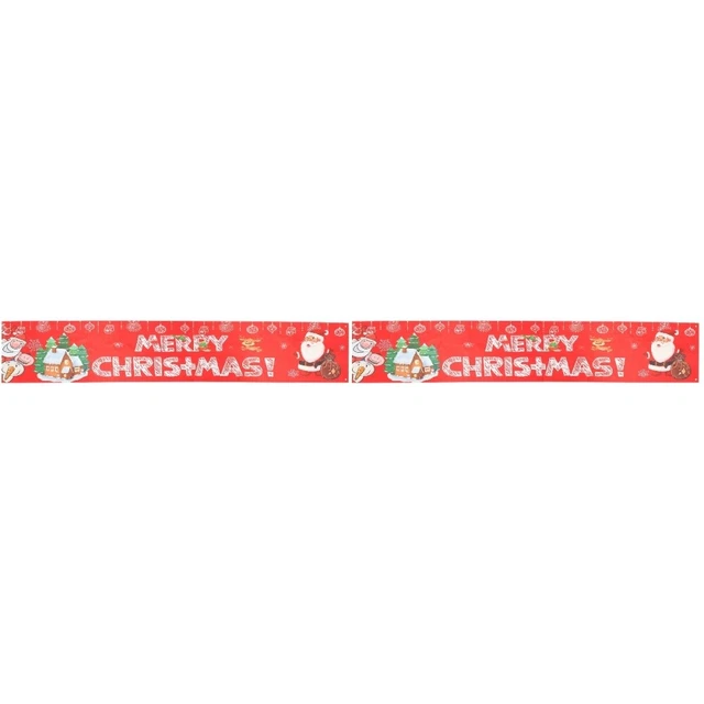 2 stücke Frohe Weihnachten Banner Weihnachtsgarten Hängende Dekor Weihnachten