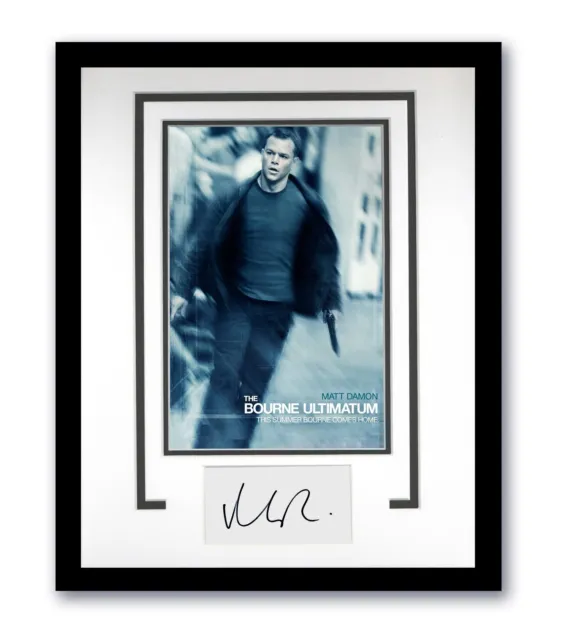 Jason Bourne Matt Damon Autographed Signed 11x14 Framed Photo  ACOA