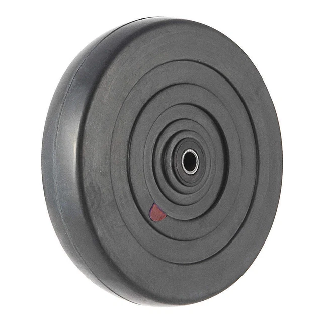 GRAINGER APPROVED 2RYX4 Solid RBBR Wheel,4",115 lb.