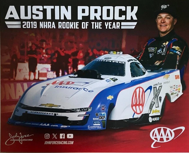 AUSTIN PROCK 2024 Nhra John Force Team Drag Racing Racing Aaa Postcard