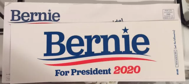 Bernie Sanders 2020 For President Official White Bumper Sticker Decal