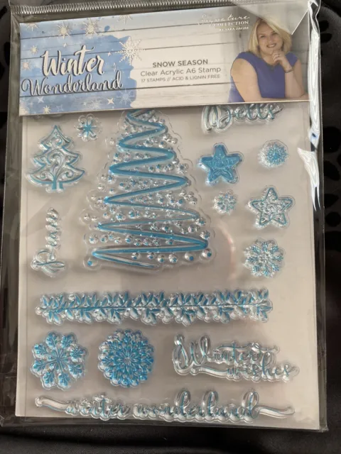 Snow Season Winter Wonderland  Clear Acrylic 17 Stamps Crafter's Companion