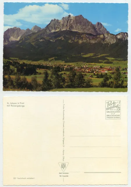 49818 - St. Johann in Tirol mit Kaisergebirge - alte Ansichtskarte