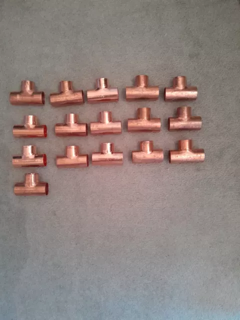Job Lot 189 Pieces 15mm 28mm Copper End Feed Plumbing DIY Copper Pipe Fittings 3