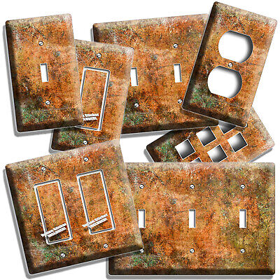 Old Rustic Aged Copper Patina Print Light Switch Outlet Wall Plate Hd Room Decor