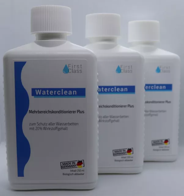 3x Waterclean Konditionierer Plus 250 ml Wasserbetten FirstClass Wasserbett