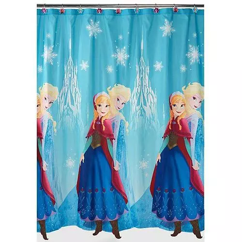 Disney Frozen Elsa Anna Bathroom Fabric Shower Curtain 72" X 72"-NEW