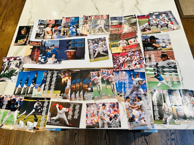 Lot of 64 1998 Fleer Sports Illustrated 5x7 Mini Posters + Baseball schedules