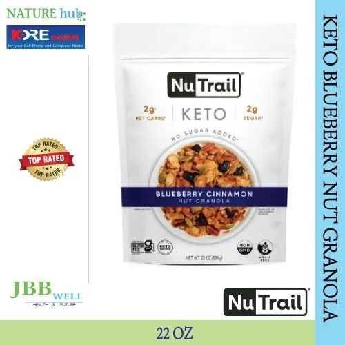 Nu Trail Keto Blueberry Cinnamon Nut Granola, 22 oz Exp. 09/24