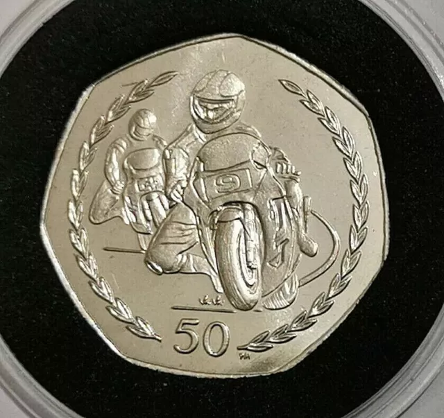 1998 Fifty Pence 50p TT Races Phillip McCallen Isle Of Man Rare Unc