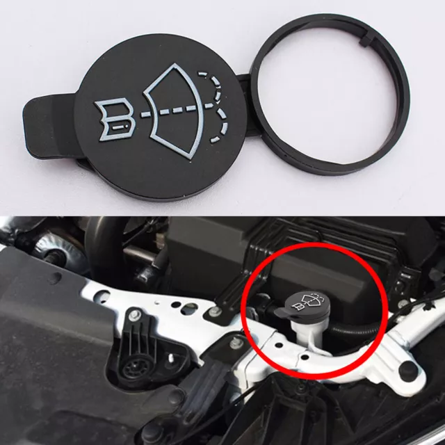 Black Car Windshield Wiper Washer Fluid Reservoir Tank Caps Auto Car Accessories