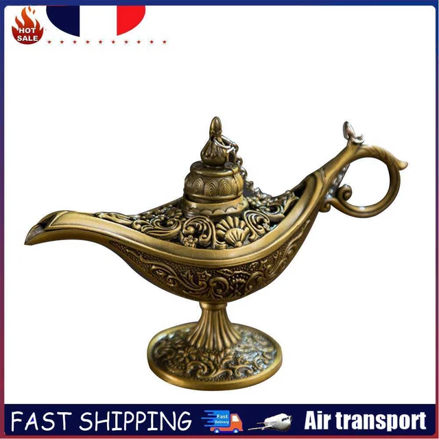 Vintage Aladdin Lamp Fairy Tale Home Desk Ornament Decor (Ancient Copper)