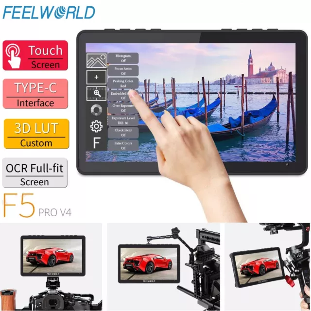 FEELWORLD F5 PRO V4 6 inch DSLR Camera Field Monitor Touch Screen 3D LUT 4K HDMI